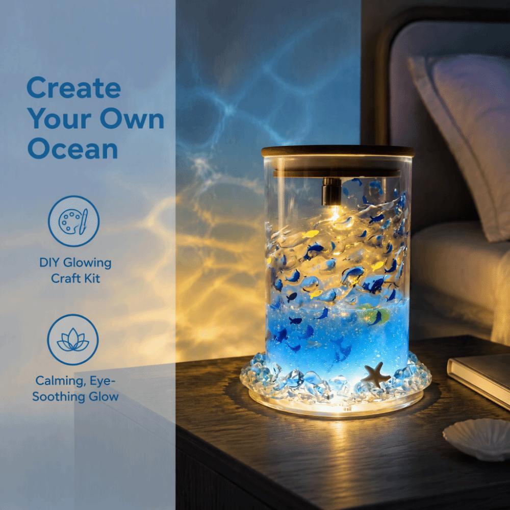 Acrylic Floating Fish Night Light Material Kit Floating Fish Tank Lamp Bedroom