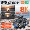 Новый дрон M6 8K Pro с 5G WIFI FPV 4K HD камерой, экраном на пульте управления для профессиональной аэрофотосъемки, RC детская игрушка