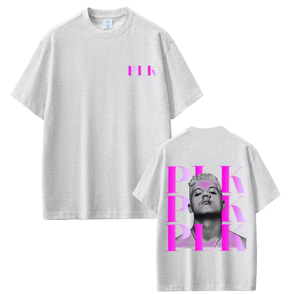 Rapper Plk Face Graphic Tshirt Men Women Fashion Pop Music Streetwear Mens Casual Cotton T Shirts Unisex Vintage Hip Hop Tees