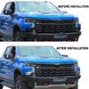 2x Chrome Front Bumper Grill Side Cover Trims Kit For + Chevy Silverado 1500