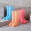 New Fashion Women Shoes Punk Style Heel Riding Boots Zipper Shoes Knight Tall Boots Women Rain Boots Large Size