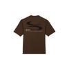Jordan X Travis Scott Letter Logo Print Crew Neck Short Sleeve T-Shirt Men Tops Marmot-Brown DZ5511-274