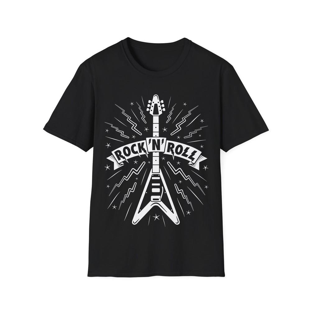 Футболка Rock'N'Roll Guitar, Футболка гитариста, Музыка Хэви-метал Хард-рок