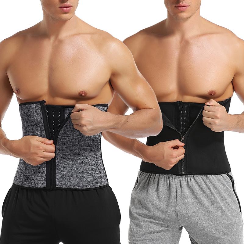 Men Waist Trainer Corset Neoprene Sauna Sweat Trimmer Belt for Weight Loss Slimming Body Shaper Tummy Fitness Belt Fat Burner