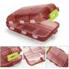 Portable Pill Box Organizer with 10 Compartments Dustproof Compact Size Transparent