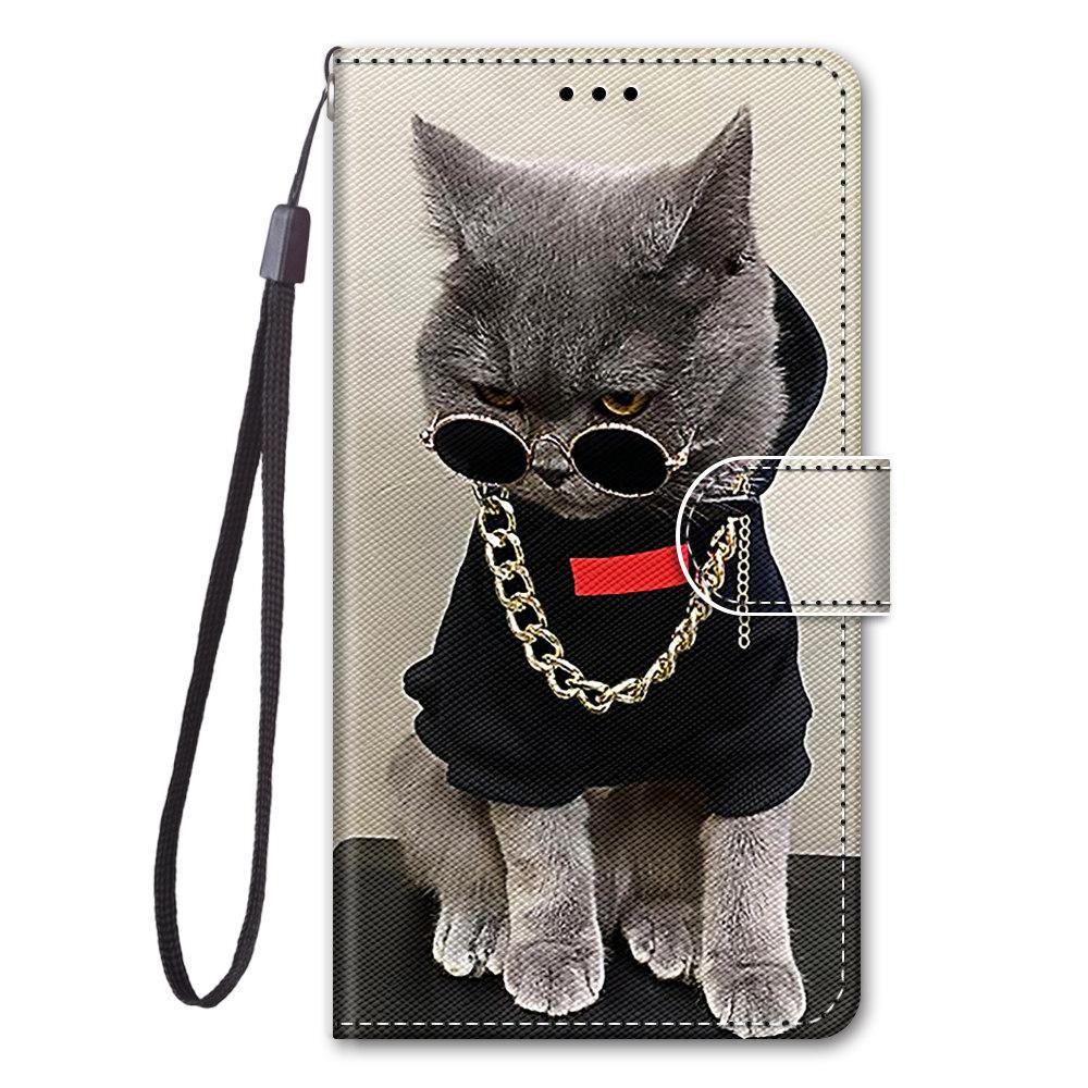 Кожаный чехол-книжка с рисунком для Xiaomi Poco C40 M5S Redmi 9 9A 9C 9T, кошелек с рисунком льва, кошки, бабочки, держатель для карт, подставка, обложка-книга