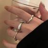 Крутой Стиль Геометрический Набор Колец из Сплава Модное и Персонализированное Регулируемое Открытое Кольцо на Палец Женские Ювелирные Изделия Подарок