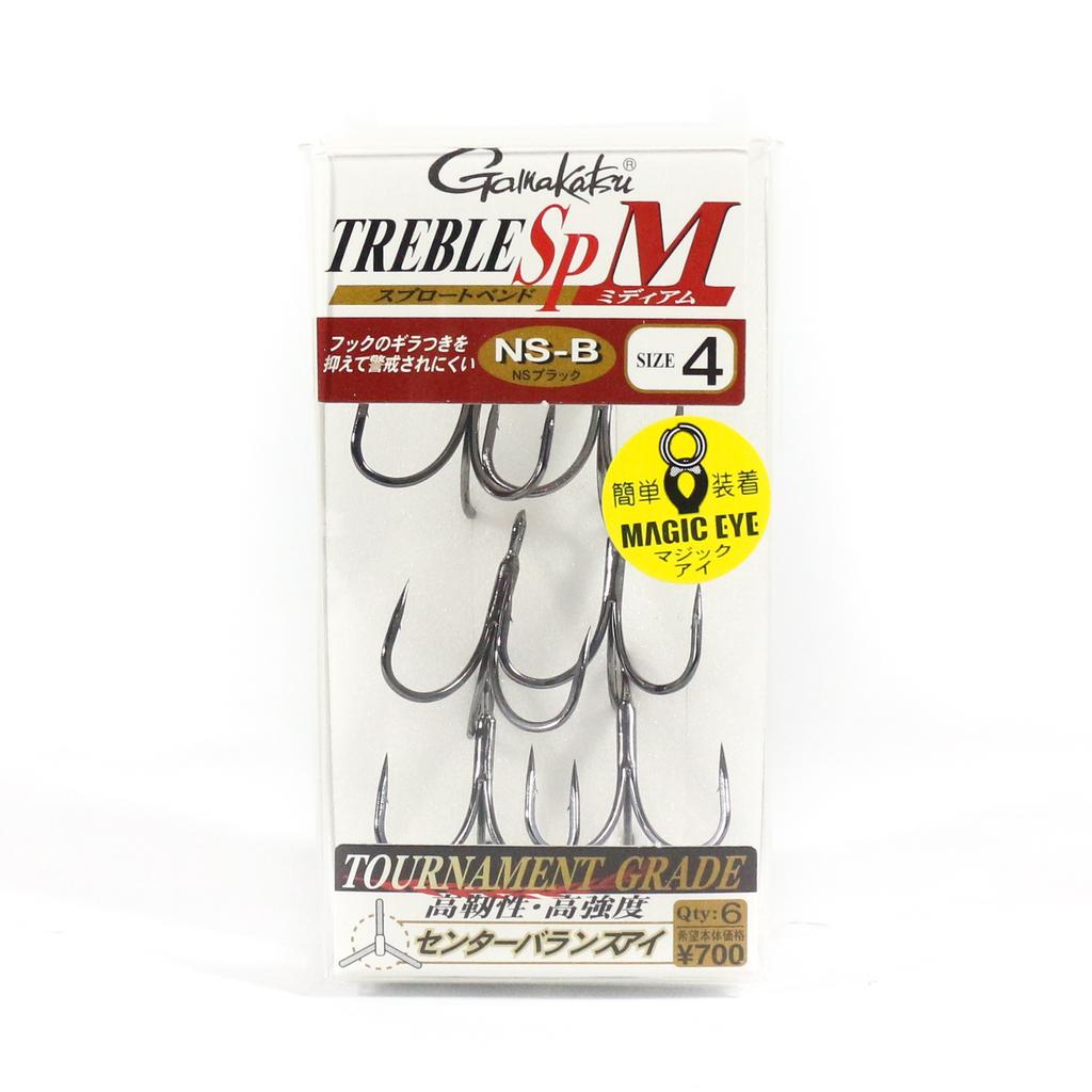 Gamakatsu 67813 Treble Hook SP M Black Size 4 (2700)