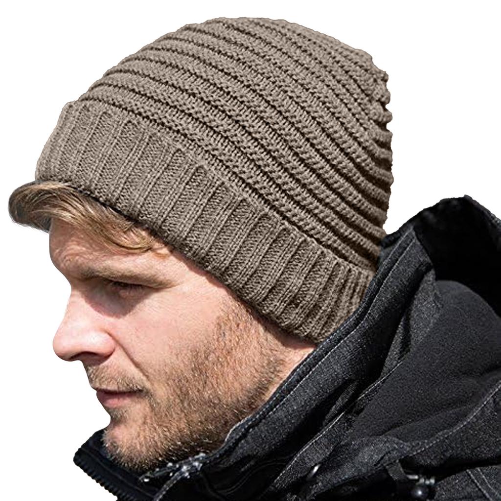 Result Winter Essentials Unisex Adult Braided Fleece Lined Beanie