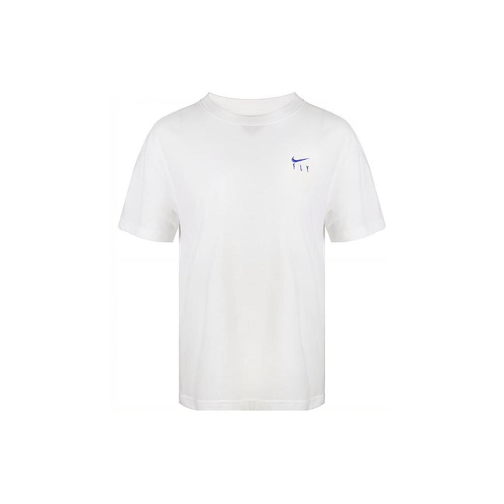 Nike Футболка Dri-FIT Basketball Graphic Print Crew Neck с круглым вырезом для женщин, топы белого цвета CV0951-100