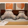 Cute Animal Lumbar Support Pillow Summer Ice Silk Surface Backrest Cushion With Removable Neck Pillow For Bed Sofa Office Chair