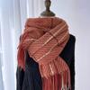 Scarf For Women, Autumn And Winter, High-End Feeling, Imitation Cashmere Plaid Tassel Shawl, Student Thick And Warm Scarf