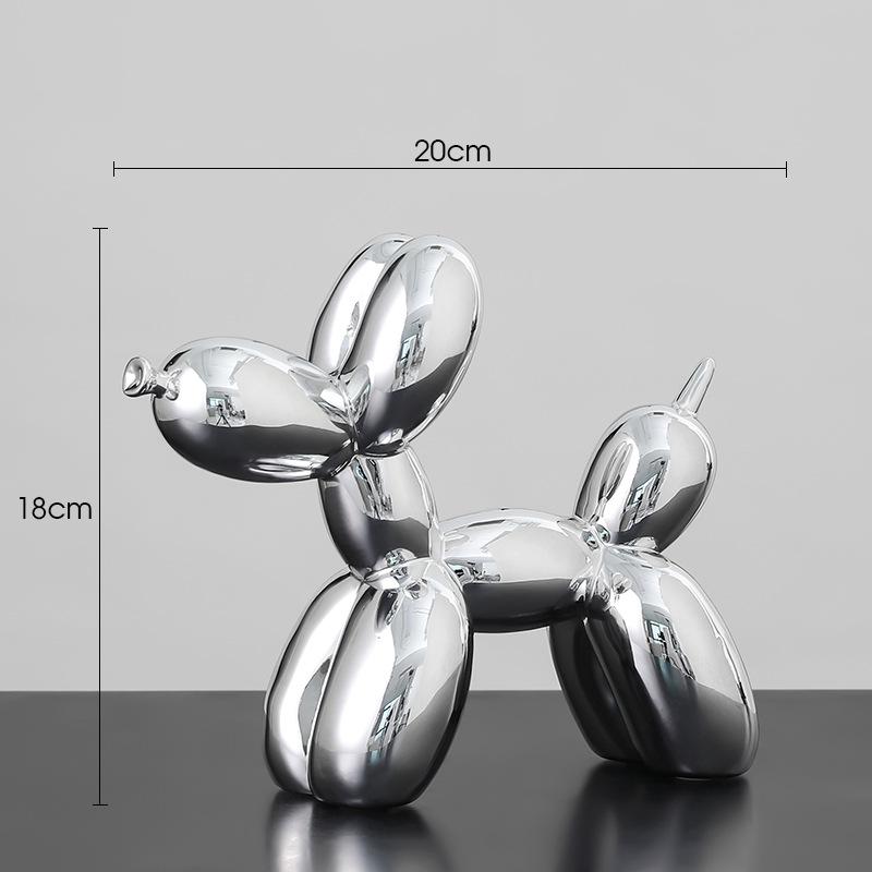 Креативный гальванический воздушный шар для собаки, гостиная, настольный телевизор, украшение для шкафа, домашнее украшение из смолы, мягкое украшение