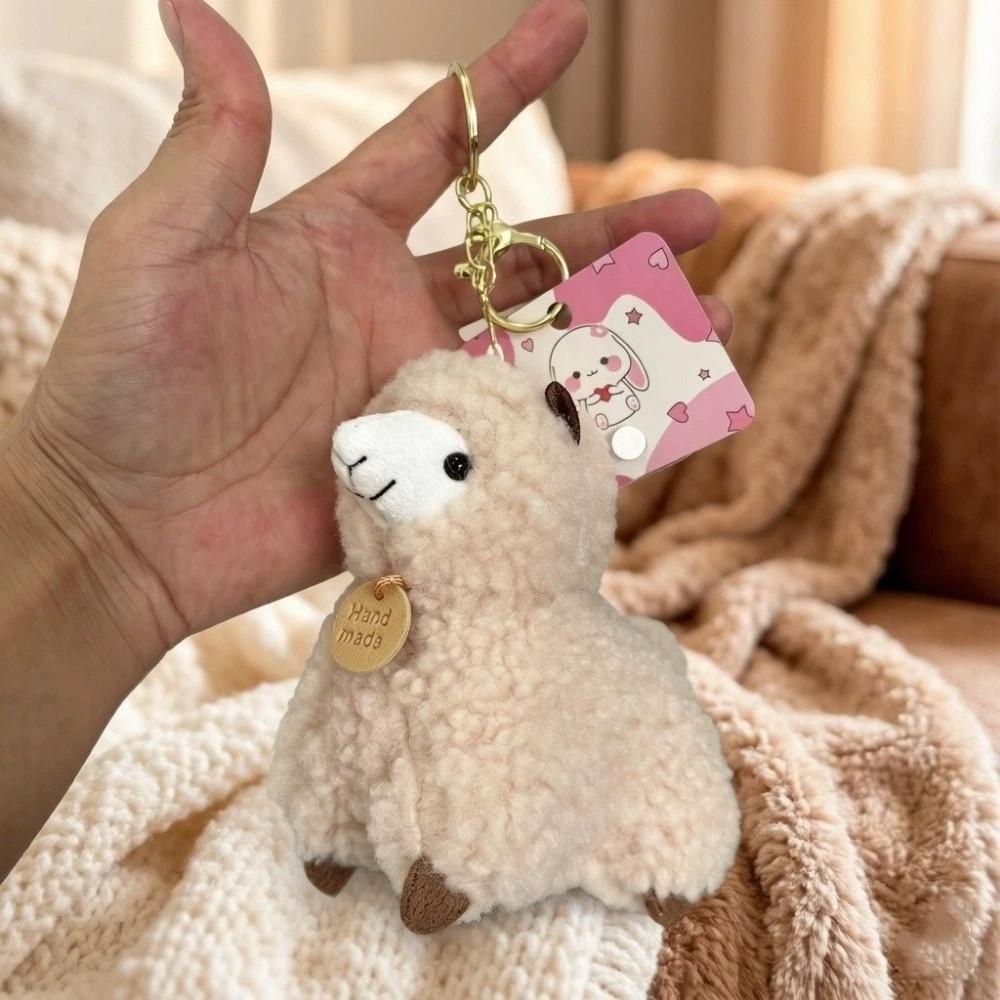 Cartoon Animals Stuffed Animal Little Plush Keychain Cute Alpaca Plush Home Decor