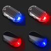 Фальшивый охранный свет для автомобиля на солнечной батарее, мигающий синим/красным, имитация муляжа сигнализации, беспроводная предупреждающая лампа против кражи, стробоскоп