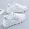 Women's White Mesh Sneakers - 2025 Spring/Summer - Versatile, Breathable, Thick Sole Casual Sports Shoes