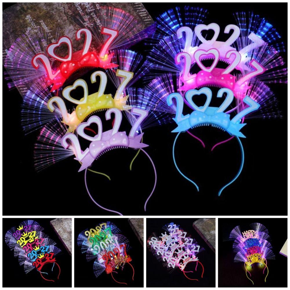 Optic Fiber Light Up LED Glow Hair Bands Sweet Christmas Hair Hoop  Masquerade Party