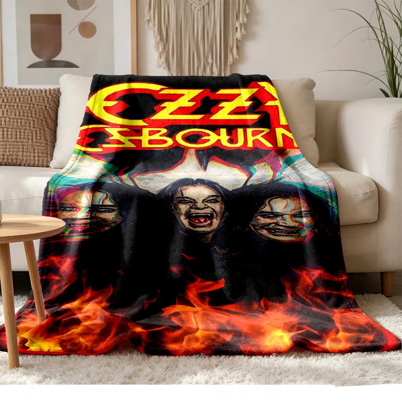 Ozzy Osbourne Soft and comfortable flannel Suitable for sofas living rooms outdoor camping travel and also makes a great anniversary gift