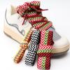 Fashion Luxury Brand Flat Shoelaces for Sneakers Wavy Bread Shoe Laces Trend Shoes Lace Shoestrings Width 1.5cm/2cm/3cm Shoelace