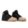 Womens Air Jordan 1 Retro High Premium 'Dipped Toe - Black' (women's sizes) Black / Metallic Gold Vintage Basketball Shoes AH7389 007