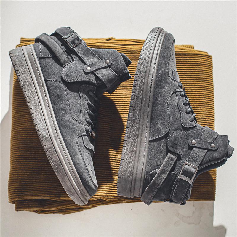 Мужские ретро высокие кеды для скейтбординга, платформа, удобные дышащие кроссовки, повседневная спортивная уличная одежда, винтажная массивная обувь