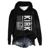 Women's Hooded Long Sleeve Printed Flannel Top Hooded Sweatshirt