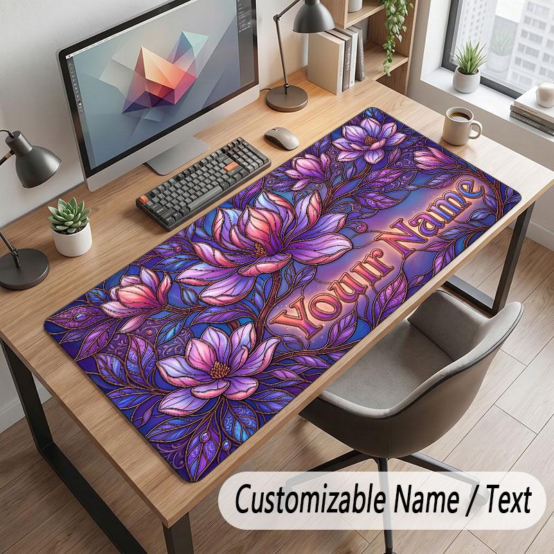 Abstract Personalized Theme Customized Mouse Pad Personalized Print Name Text Desk Mat For Home Office Table Decor