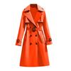 Women's Trench Coat Double-Breasted Classic Lapel Overcoat Windproof Long Belted Jacket Fall Outerwear with Pockets