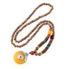 Ethnic Wind Wooden Buddha Sweaters Chain Male Chicken Wing Beads Long Eliminating Necklace Women's Scenic Area Yiwu Jewelry
