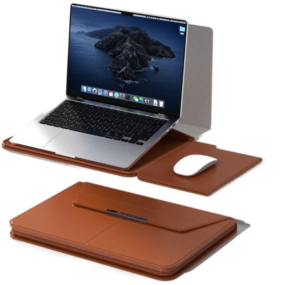 with Stand Laptop Sleeve Holder Automatic Closing Notebook Case for Macbook Air Men Women