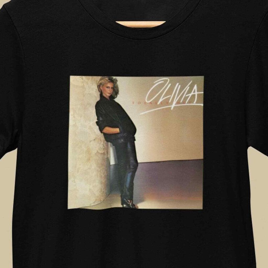 Totally Hot LP Vinyl Cover (White Logo) Olivia Newton-John Graphic T-Shirt