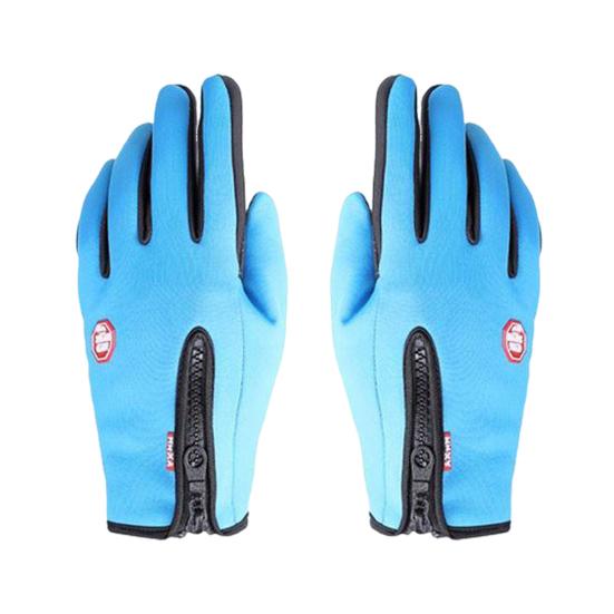 1 пара зимних перчаток, водонепроницаемые, износостойкие, противоскользящие, для велоспорта, скалолазания, на молнии, толстые, плюшевые, ветрозащитные, для сенсорного экрана на пять пальцев, для спорта на открытом воздухе, для вождения