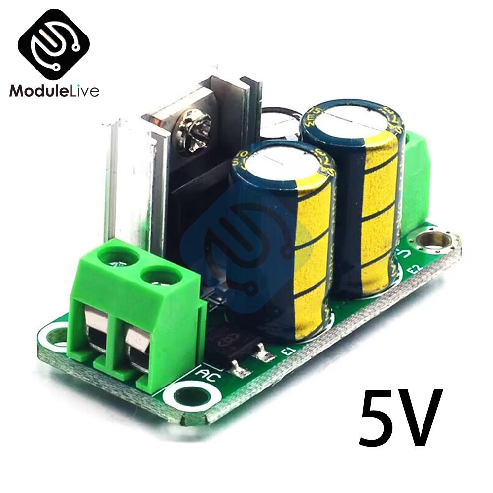 Модуль регулируемого источника питания постоянного тока DC 5V 6V 9V 12V 15V 24V Плата выпрямителя и фильтра 7805/7809/7812 1A Для аудиоусилителя