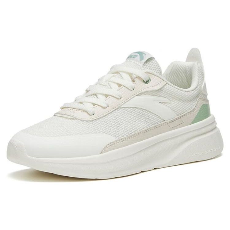 Anta Walker нескользящие износостойкие низкие спортивные повседневные туфли женские кроссовки белые зеленые 122328816-2