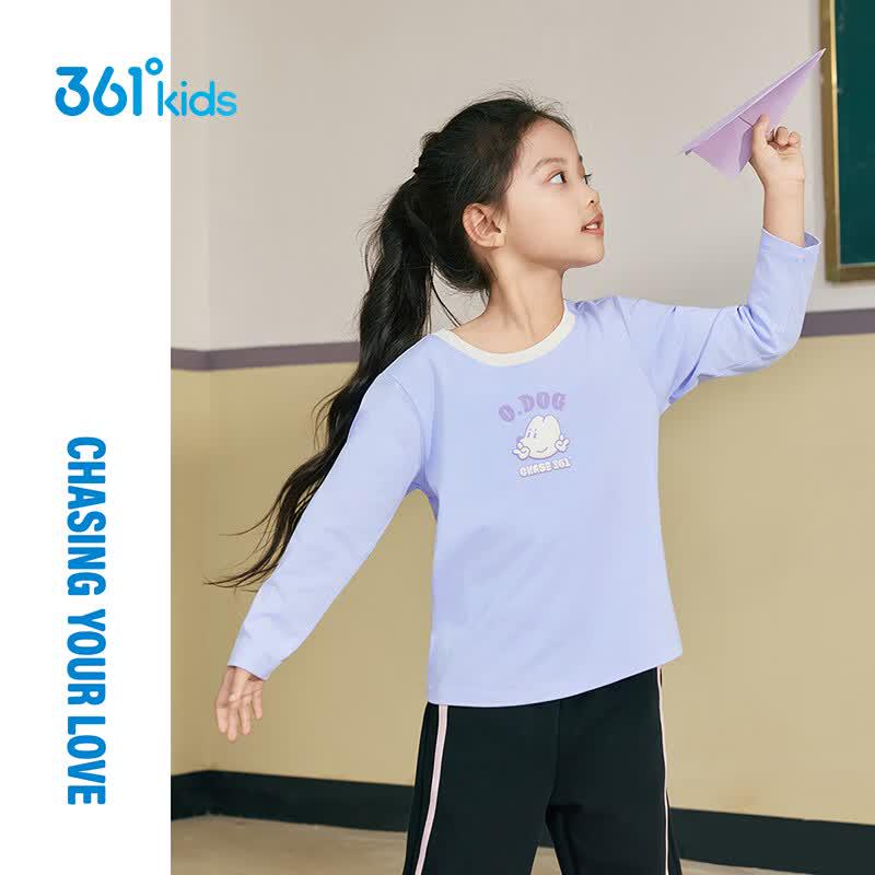 Детская футболка с длинным рукавом и мультяшным принтом 361°