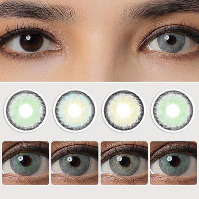 Цветные контактные линзы для глаз Косметические цветные контактные линзы для глаз Ежегодные цветные контактные линзы 1 пара контактных линз