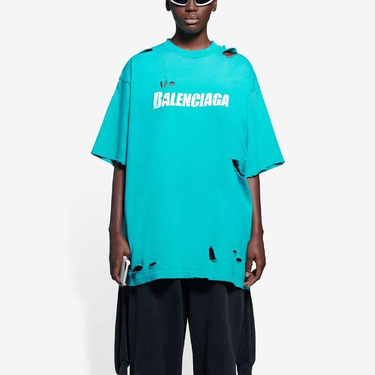 Balenciaga Кепки Уничтожены Плоская Земля Футболка 651795TKVB84661