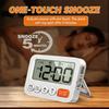 Digital Alarm Clock with Large Display, Two Alarm Functions, Up and Down Time Support, Magnetic Stand for Kitchen Desk Use Daily Indoors