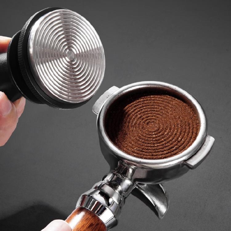 Coffee Grounds Leveler Real Wood Stainless Steel Materials Quick Setup Coffee Powder Leveler Tool for Espresso Machines