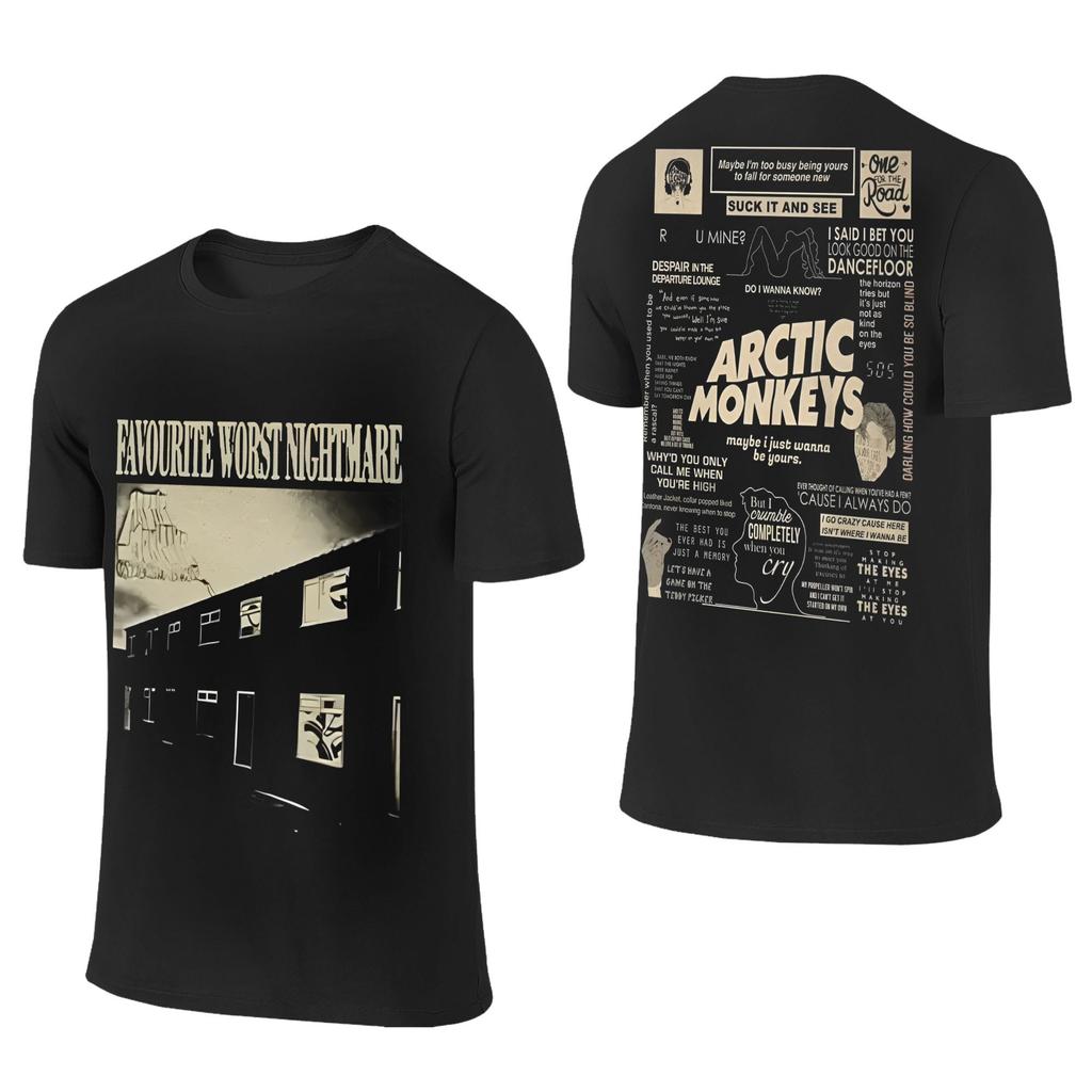 Футболка Arctic Monkeys Взрослая Хип-хоп Потрясающая 100% Хлопковая Футболка Летняя С Круглым Вырезом Популярная Футболка С Принтом Одежда Оверсайз