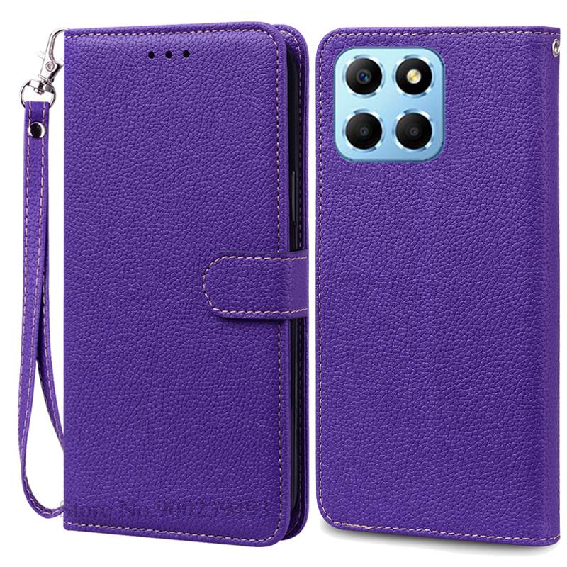 For Honor X6 Case Huawei Honor X6 2022 Cover Silicone Wallet Flip Leather Case For Honor X6 VNE-LX1 VNE-LX2 Phone Case Fundas