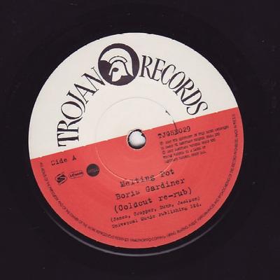 7-дюймовая пластинка BORIS GARDINER Melting Pot Coldcut Rerub Melt TJGSE029 TROJAN RECORDS 2007 Великобритания Регги Ска Даб Б/у