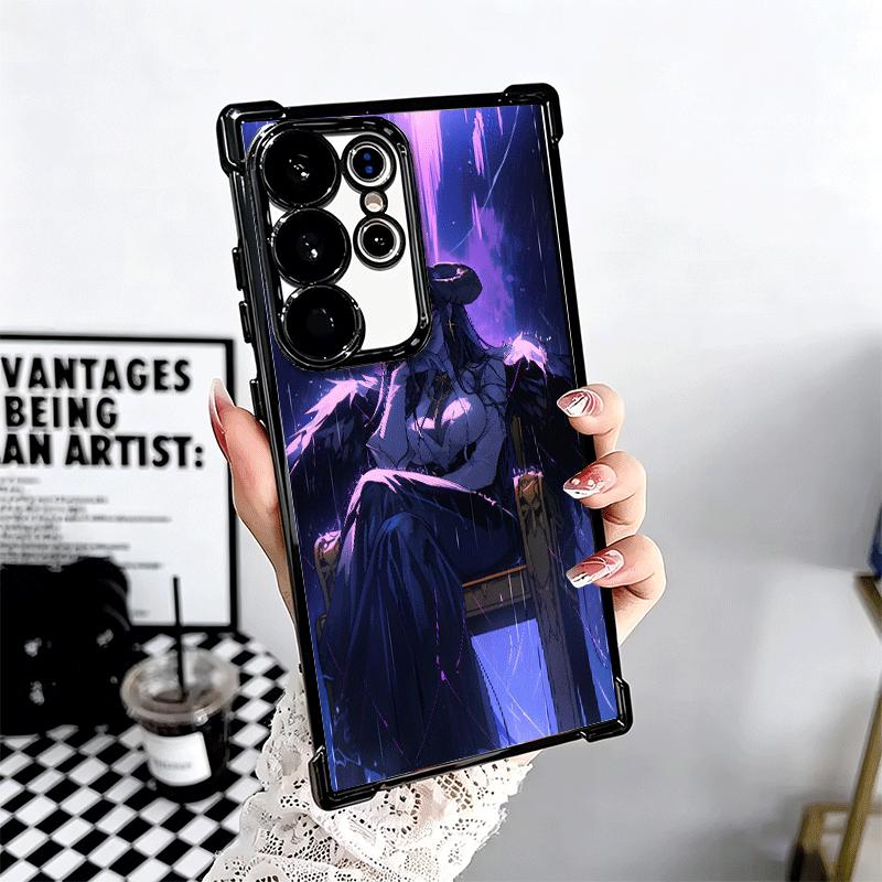 Аниме Чехол для телефона с покрытием Albedo O-Overlords для Samsung Galaxy S24 S25 FE S26 Edge S23 Ultra S22 S21 Plus S20 Противоударный Airbag
