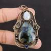 Labradorite Pendant Rainbow Moonstone Pendant Tanzanite Quartz Pendant Gemstone Copper Pendant Handmade Jewelry Gift For Her Unique Pendant