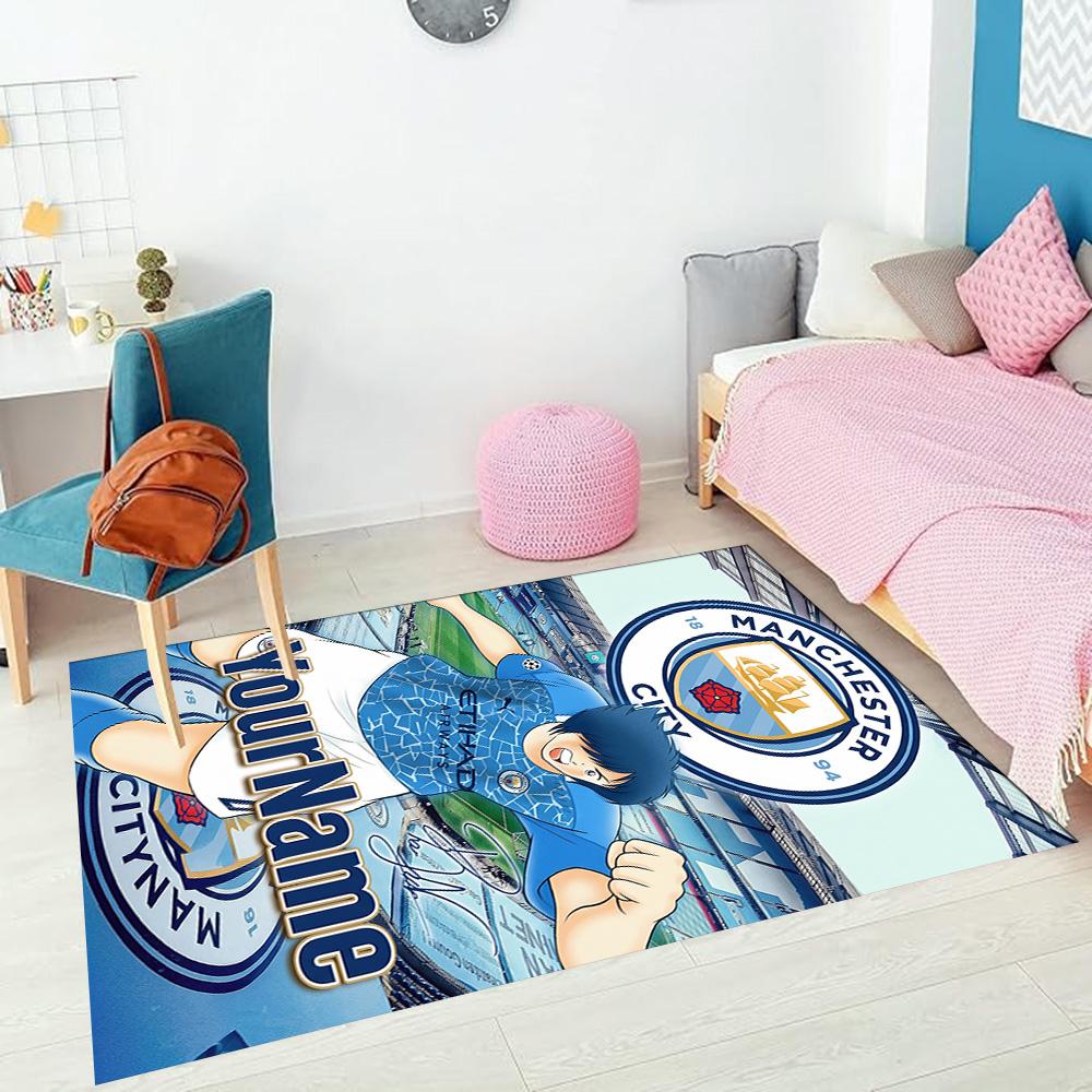Manchester City (19) Customize your name rug, office chair cushion, home bedroom living room gift.