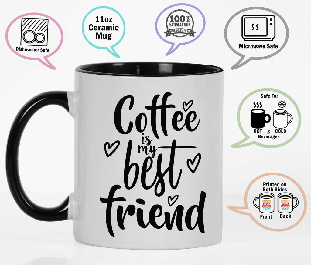 Inkdotpot Кофе — мой лучший друг 11 унций кружки для кофе забавный новинка подарок для друзей