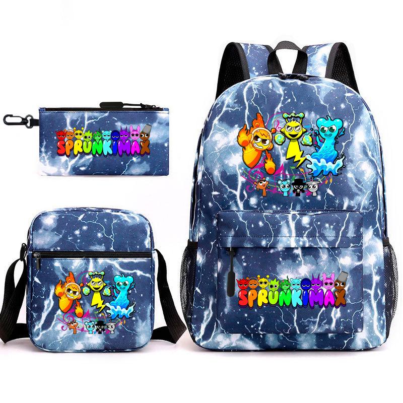 Rhythm Box Peripheral Elementary School Bag Starry Sky Backpack Three-piece Set