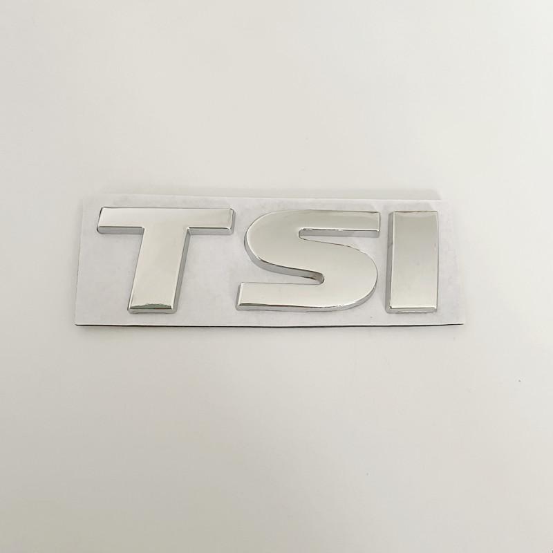 YKPSC1 3D Metal Car Letters TSI Logo For VW TSI Badges Polo Golf 4 5 6 7 MK5 MK6 MK7 Jetta Touran Passat Emblem Stickers Accessories
