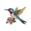 Acrylic Hummingbird Hanging Decoration Indoor Outdoor Garden Yard Window Wall Hanging 2D Flat Flower Colorful Bird Ornament