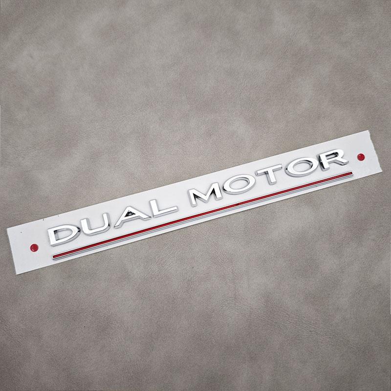 3d ABS Logo Space X Dual Motor Letters Sticker Car Rear Trunk Decal For Tesla Model Y S 3 X Emblem Badge Replacement Accessories